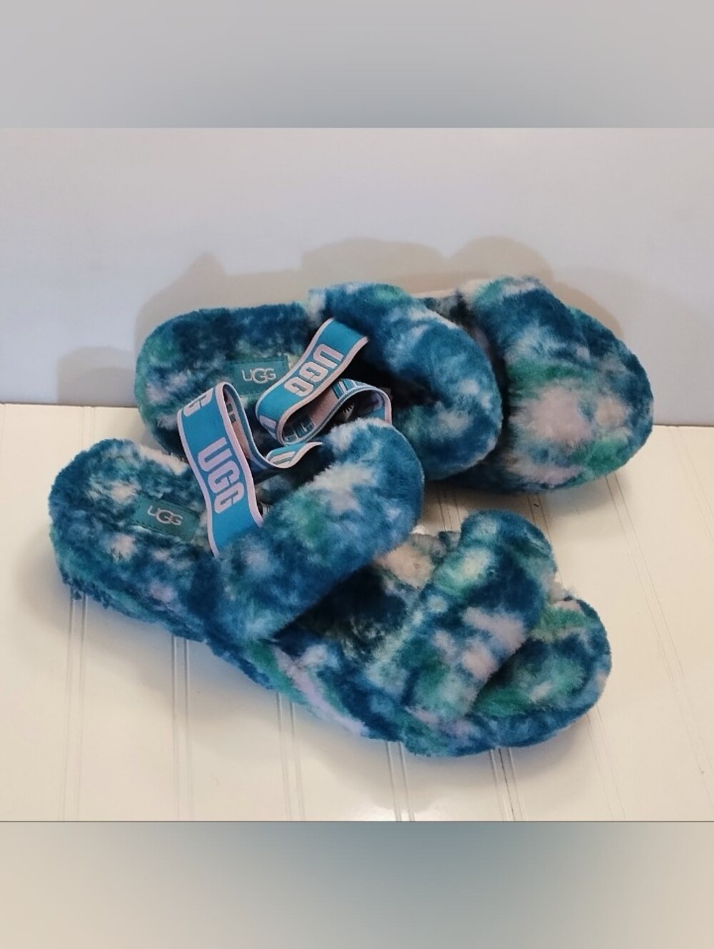 UGG Oh Yeah Aqua Marble Slippers 1122555 Size 10 Women's